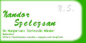 nandor szelezsan business card
